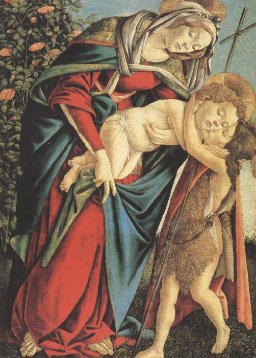 Sandro Botticelli Madonna and Child with the Young St john or Madonna of the Rose Garden (mk36) Spain oil painting art